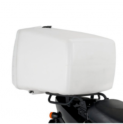 Mega box traseiro com fechadura 100L branca para motocicleta
