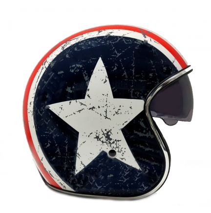 Moto capacete Jet Star Vintage tamanho M