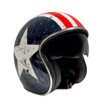 Moto capacete Jet Star Vintage tamanho S